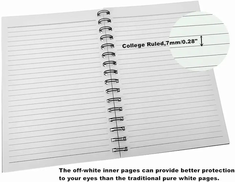 Top Quality 100 Gsm Ruled Spiral Note Pads A5 Spiral Lined Notebook For Note Making Purposes At