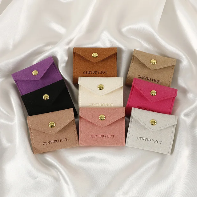 Mini Portable Travel Jewelry Organizer Colorful Microfiber Fabric Pouch for Earrings Bracelets New Storage Leather