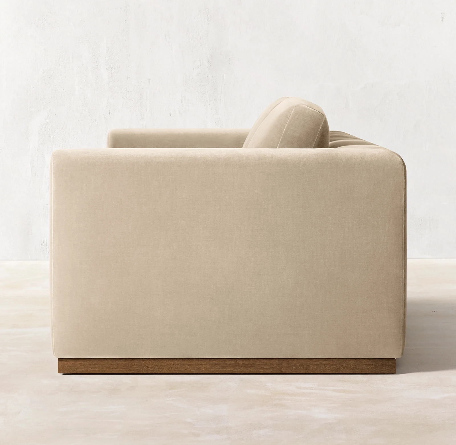 Modern Low Back Framed Linen Sectional Sofa With Loose Cushions Couches Vittorio Velvet Modular Sofa