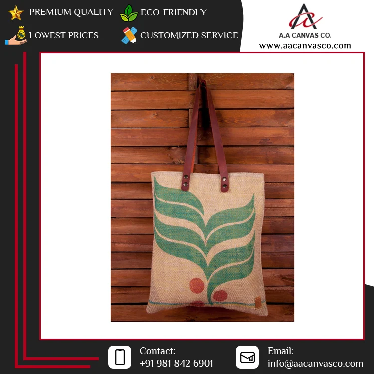 Bolsas de compras de lona de algodón impresas con diseño