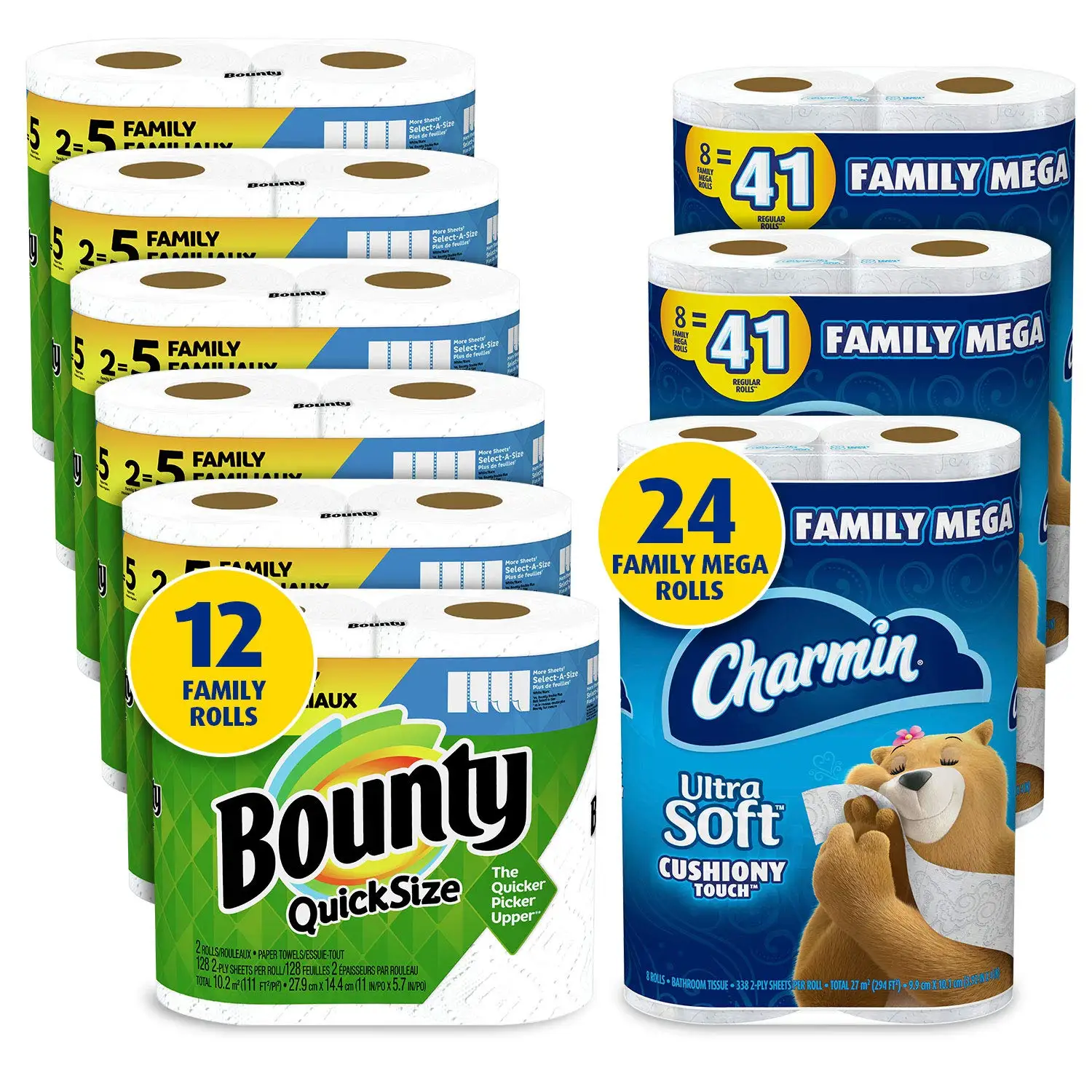Bounty Selectasize Paper Towels,12 Double Rolls,White Buy Toilet