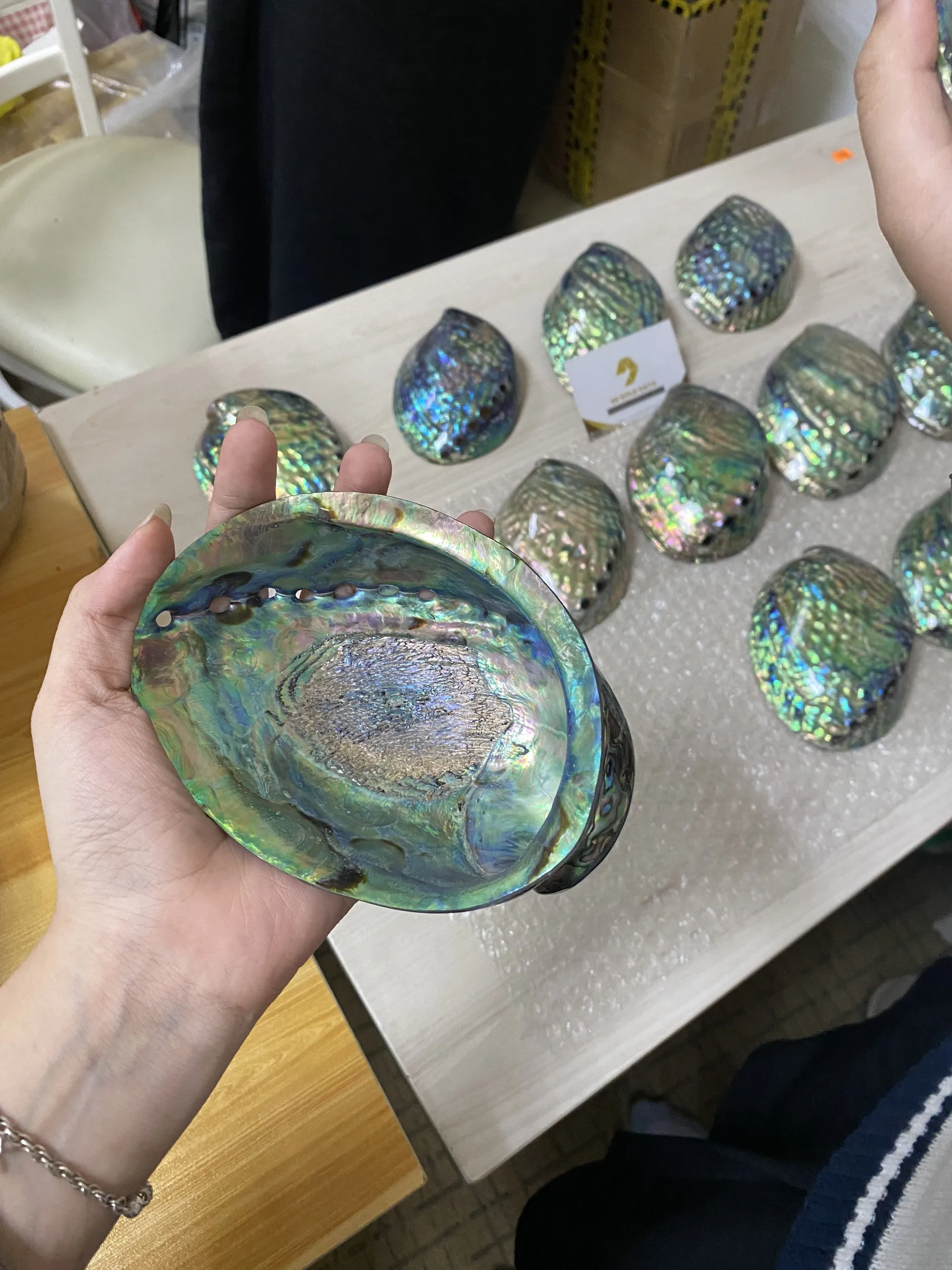 ベトナムのアワビの殻の虹色の魔法で見事なアートと装飾を作成し