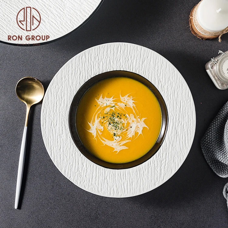 wholesale modern luxury wedding dinnerware ceramics plates soup and dishes pasta plates for restaurants