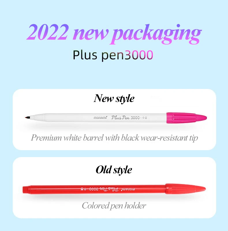 モナミプラスペン3000-6/12/24/36/48/60色ファイバーファインチップ