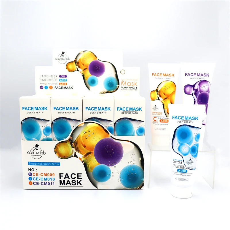 TLM Manufacturer OEM Wholesale Vitamin Hyaluronic Acid Face Mask Beauty Transparent Silk Deep Moisturizing Cosmetic Facial Mask