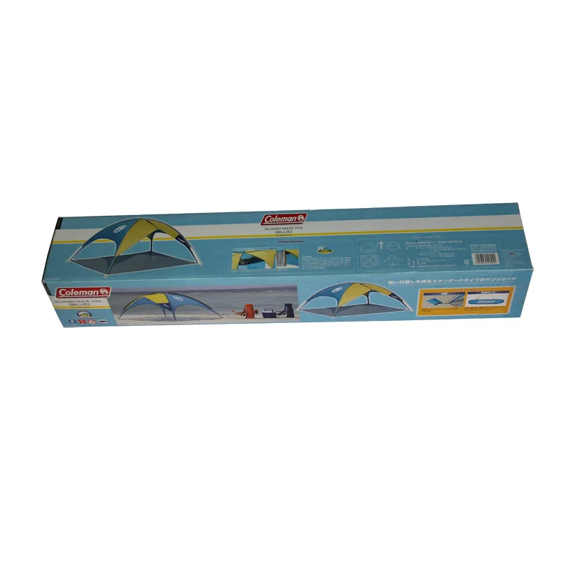 Custom Printed Strong Corrugated Cardboard Carton Box for Camping Tent Gold Foil Handling Paper Storage and Delivery Packaging