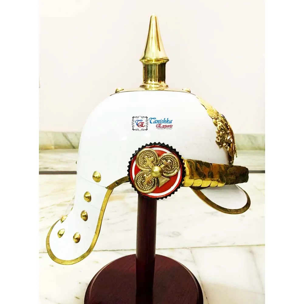 Replica Leather Pickelhaube Bavarian Infantry Helmet - View #10