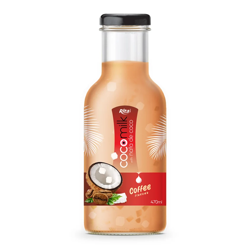 Кокосовое молоко собственной торговой марки со вкусом дуриана Nata De Coco 470 мл стеклянная бутылка пюре вьетнамского происхождения вкусный сок с бесплатным образцом