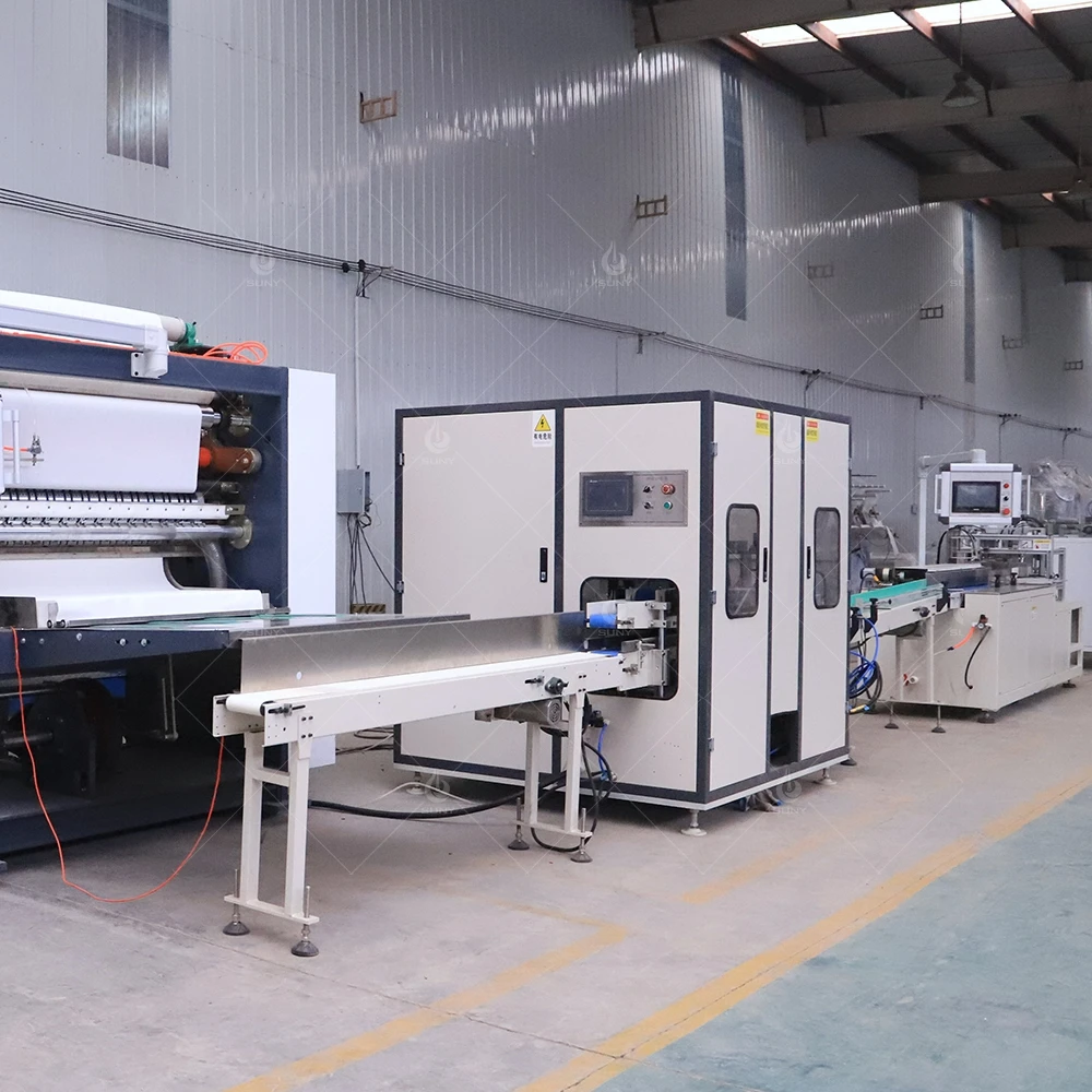 SUNY GROUP Popular Full Automatic Pull-out Facial Cotton Tissue Paper Making and Packing Machine