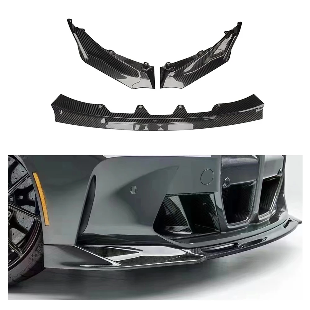 Dry Carbon Fiber V Style Front Lip For BMW G80 M3 G82 M4 / Autoclave Process / Fitment Guarantee