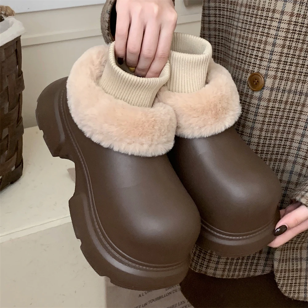 XIXITIAO RTS Cozy Winter House Shoes for Women Cotton Snow for