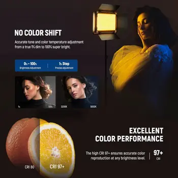 NEEWER Upgraded 660 PRO II RGB LED Video Light with App Control&Stand Kit, 2 Pack Constant 50W No Color Shift/1% Precise Min detail image