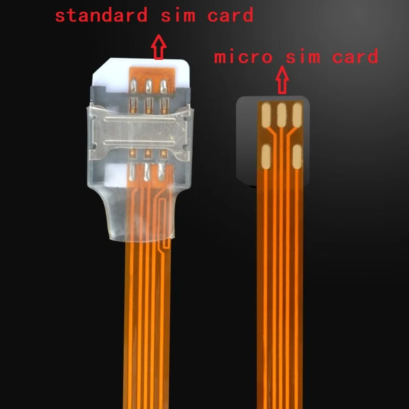 Micro Mini Nano SIM SD card to TF SIM extension flat ribbon fpc cable ...