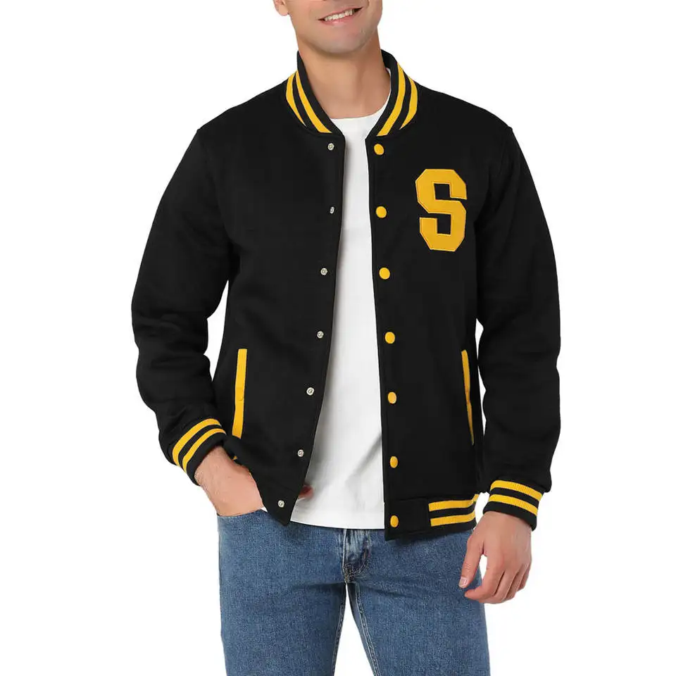 Wholesale Blank College Varsity Jacket Men Letterman Sublimation University Long Sleeve Baseball