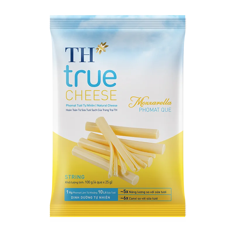 String Cheese Th True Cheese Mozzarella (4 Sticks X 25g) Natural Semi