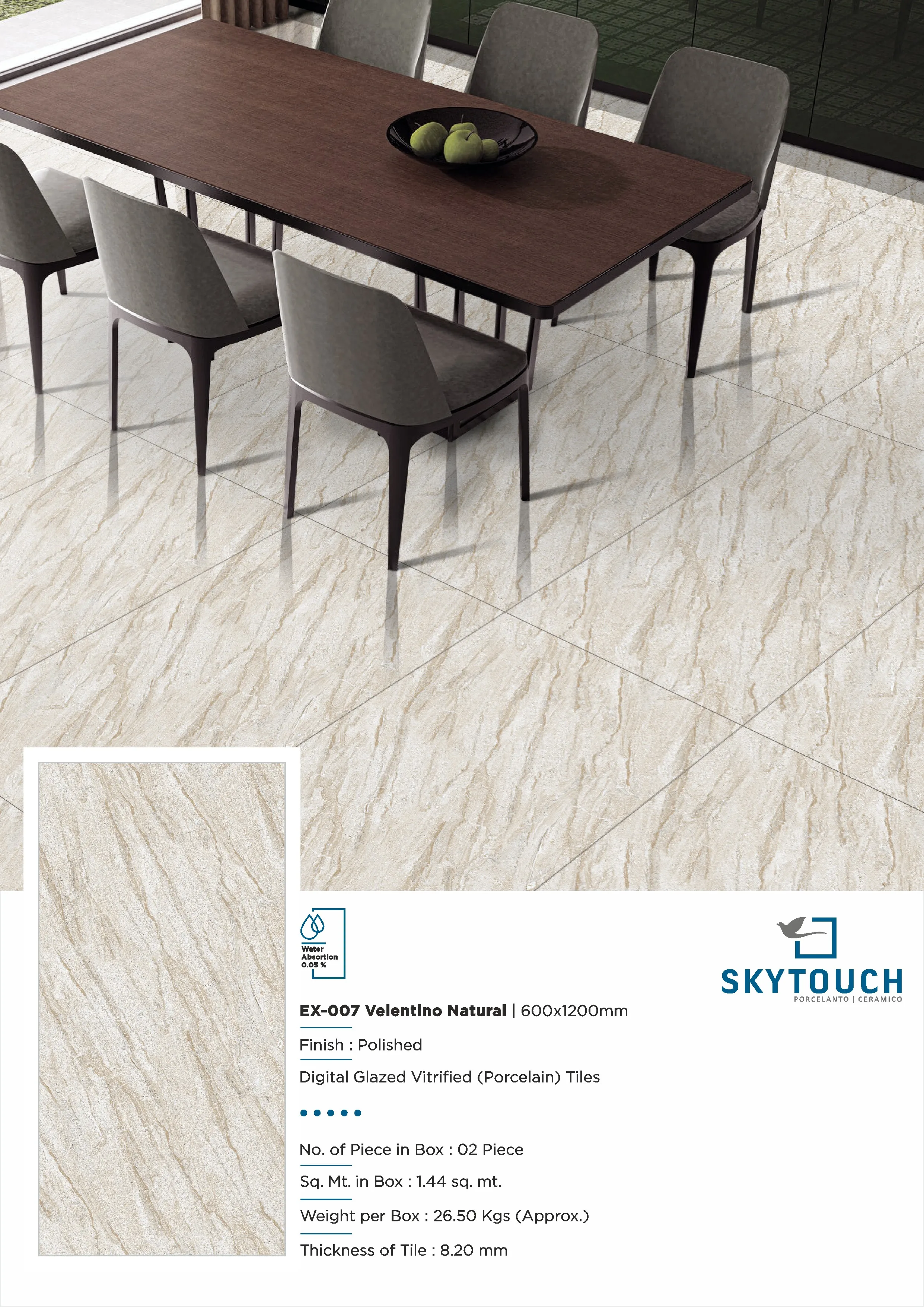 Snow White Marble Look Porcelain Onyx Floor Tiles 60x60