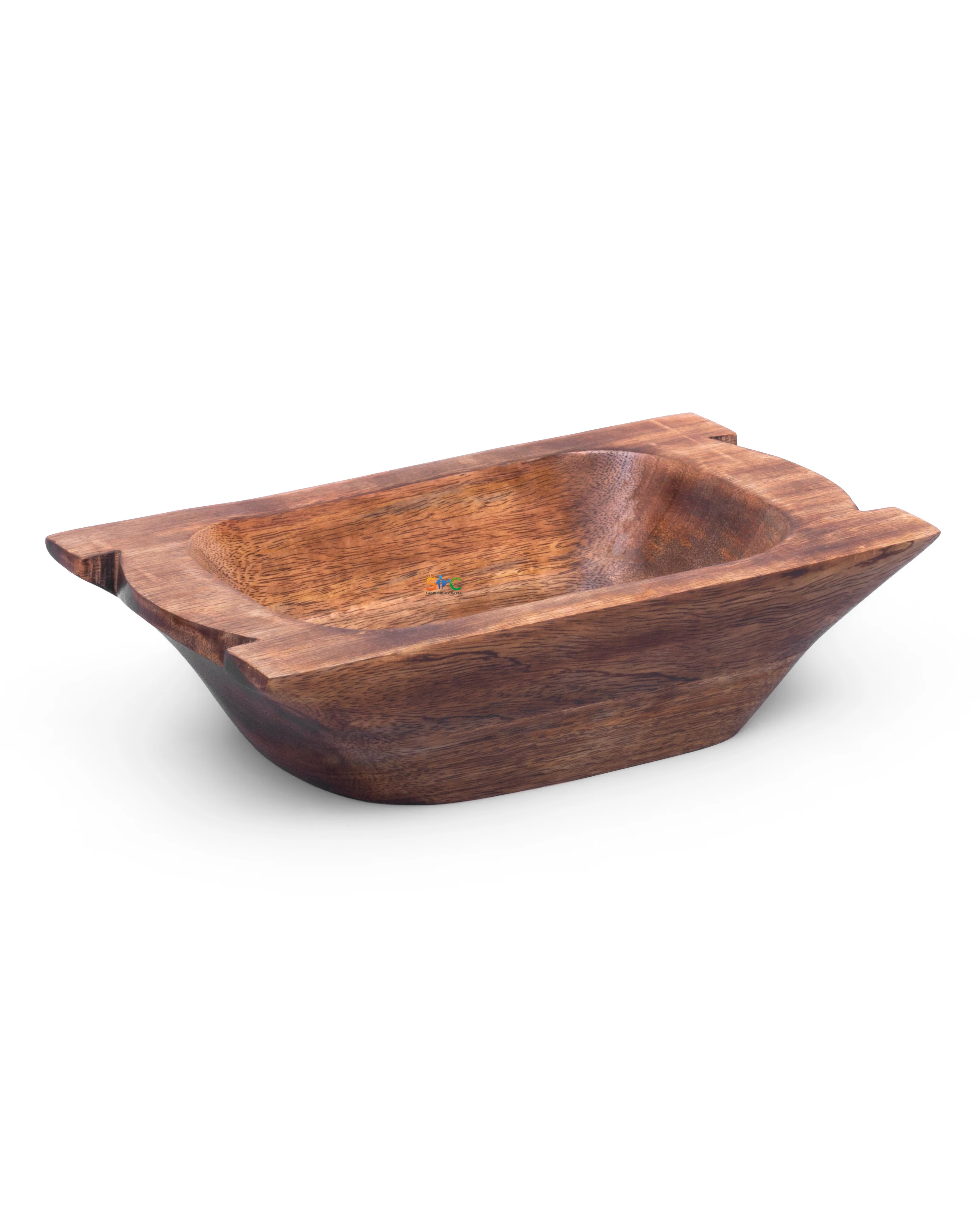 Decorative Wooden Dough Bowl Handmade For Candle,Fruits Or Salads