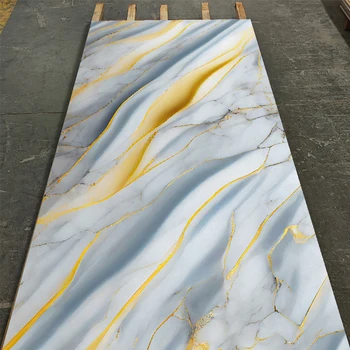 Indoor Decoration Waterproof Wholesale Marble Plastic PVC Panel for Living Room Kitchen Bathroom