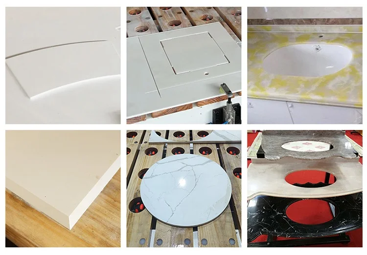 Cnc Router Marble Tiles Sintered Stone 5 Axis Bridge Saw Granite Natural Stone Cutting Machines