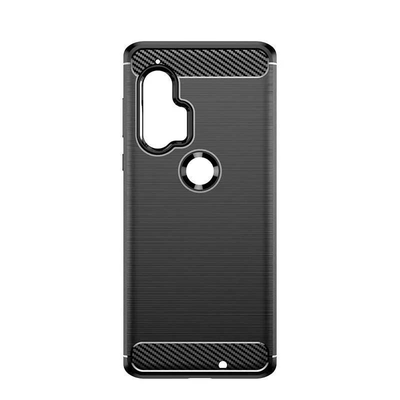 product laudtec carbon fiber texture phone cases shockproof soft tpu back cover simple business custom logo for moto edge sjk1115-3
