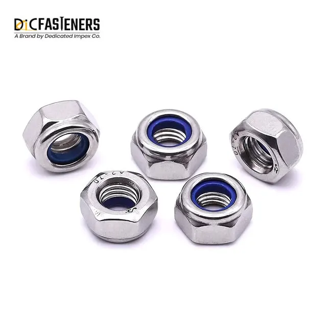 Oem M6 M8 Nylon Cap Locking Nut Zinc Plated Stainless Steel Din 982 985