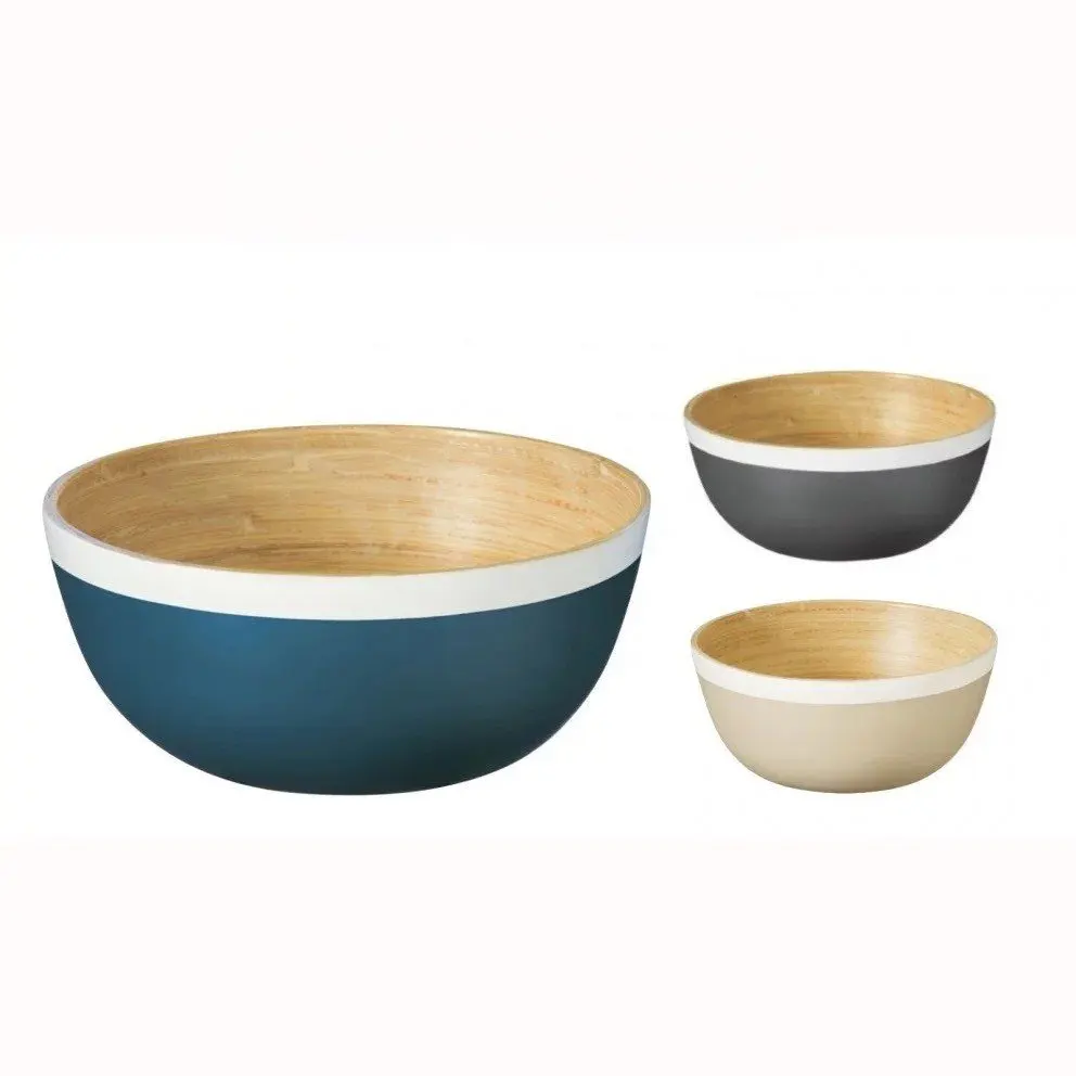 Colorful Bamboo Bowls Small And Big Size Bamboo Salad Bowl Vietnam Handmade Bamboo Bowl High