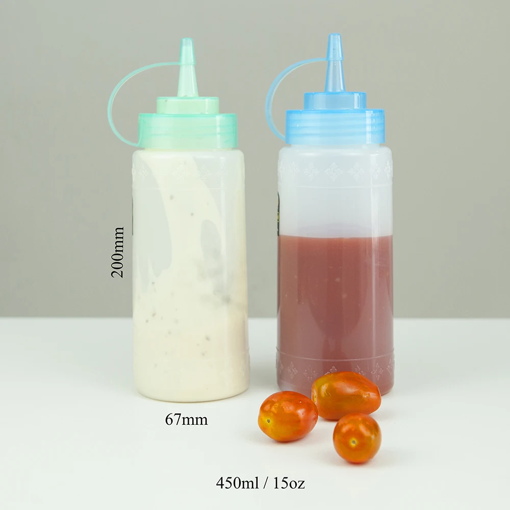 24 Oz Cooking Oil Plastic Bottle Wide Mouth Ldpe 700ml Squeeze Bottle