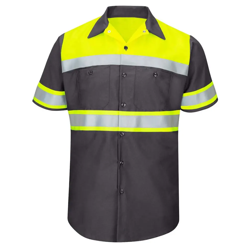 Oem New Safety Workwear Two Tone High Visibility Tshirt Workwear Shirt