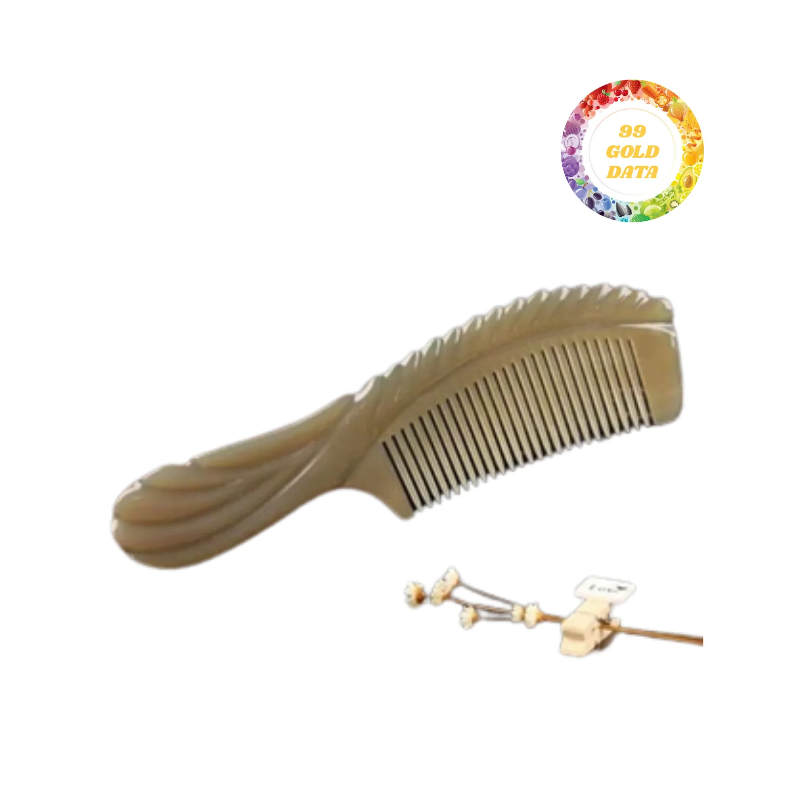 髪やひげのためのバッファローホーンコーム-自然な魅力を持つ