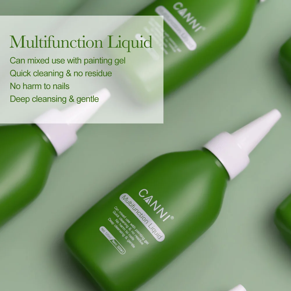 Canni 120ml Multifunction Liquid Nail Art Poly Nail Gel Thinner Slip