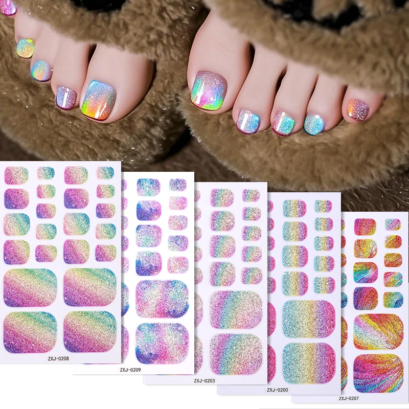 Factory Environmentally Friendly Long-lasting Non-toxic Toenail Polish Stickers Exquisite Toenail Wraps Stickers