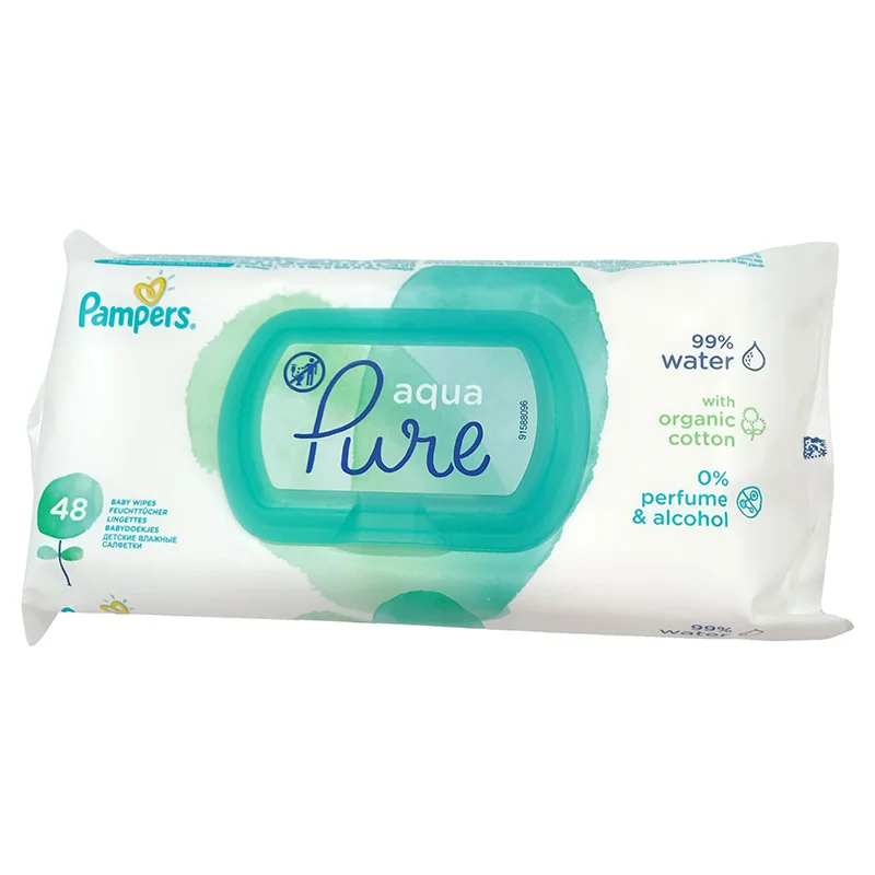 Pampers Aqua Pure Sensitive Baby Wipes 672 Count - 12x Pop-top Packs
