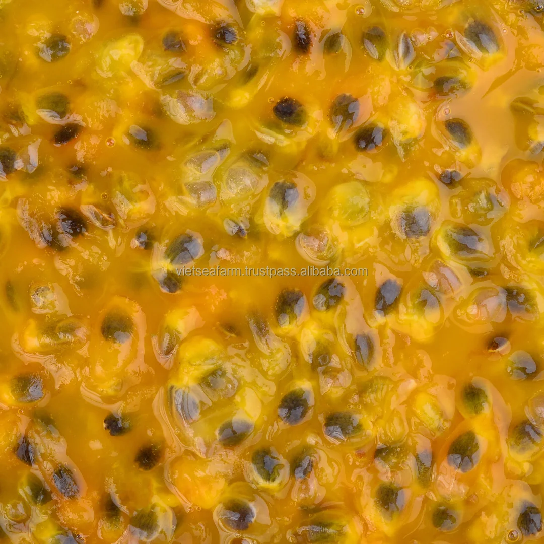 Frozen Iqf Unsweetened Passion Fruit Pulp Concentrate 100 Pure Fruit