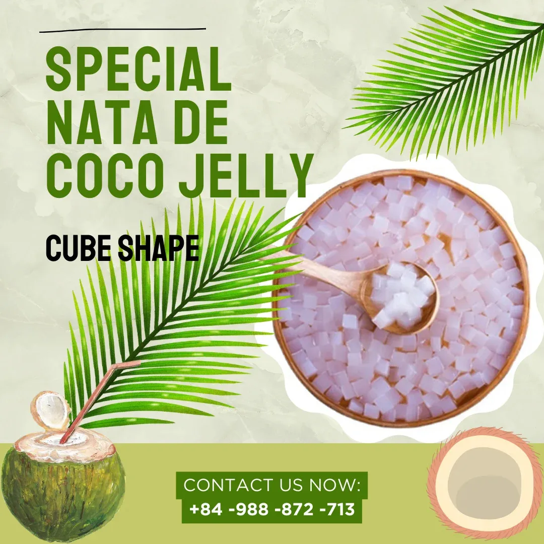 thumbnail image 2 of Jubes Mango Nata De Coco Jelly Cubes 12.7 Oz 3-Pack - Coconut Gel Toppings For Boba & Desserts 2 of 10