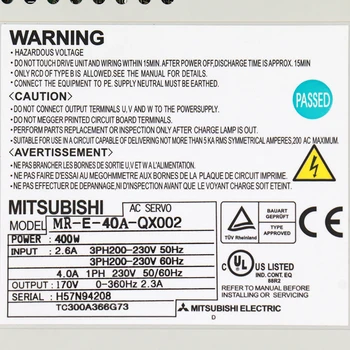 Mitsubishi MR-E-40A-QX002 Servo Drive - 1 Year Warranty