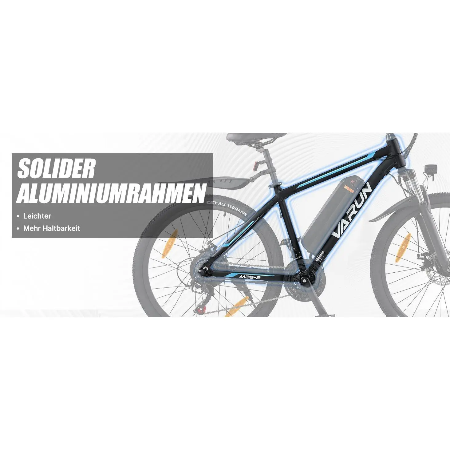VARUN M26-2 Zoll E-Bike Elektrofahrrad48V 7.8 Ah abnehmbarer Akku E-Mountainbike