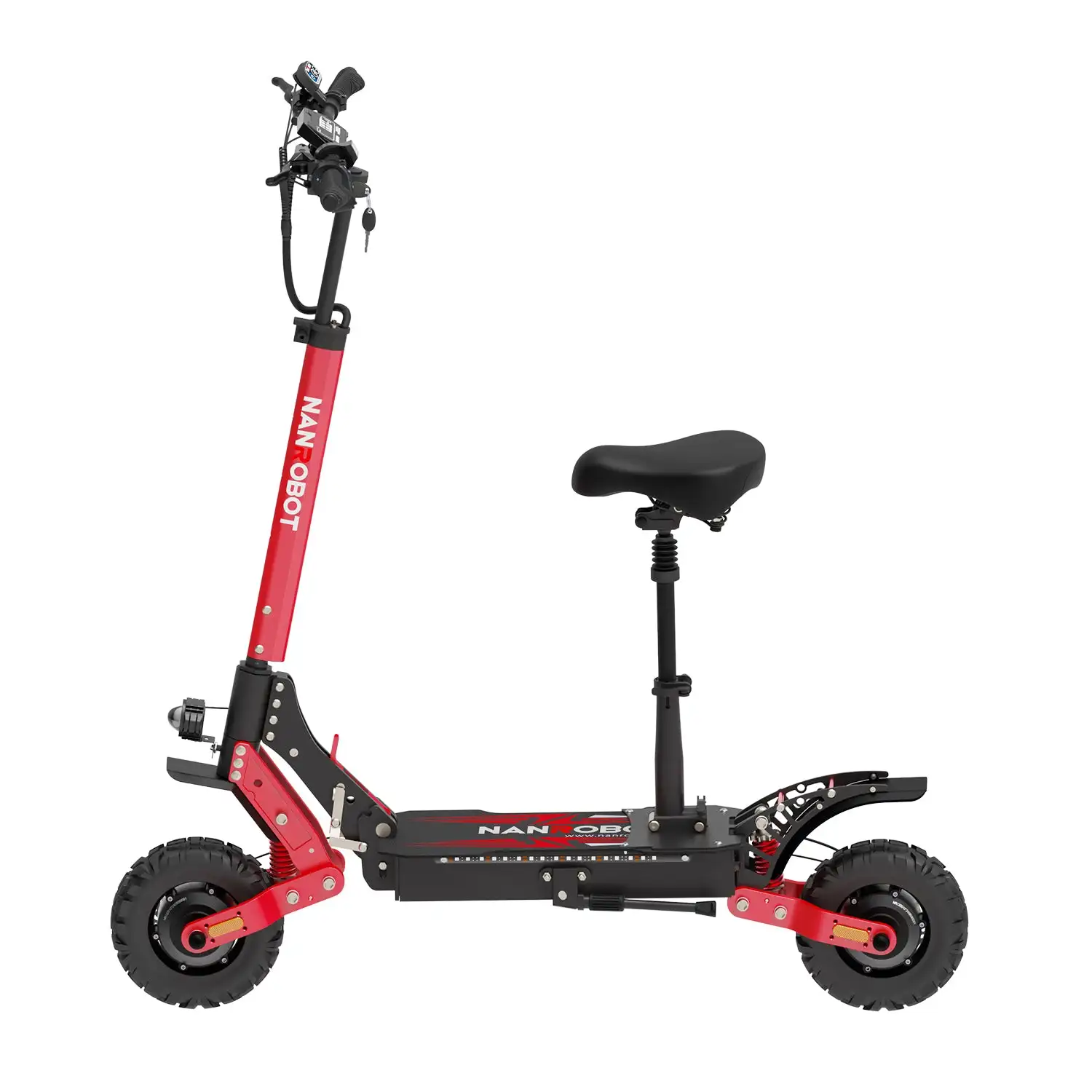 For D4+MAX Electric Kick Scooter 1200W Power Long Range Dual Motor 10 Inch Tire 80km Range Per 65km/h 120kg Capacity