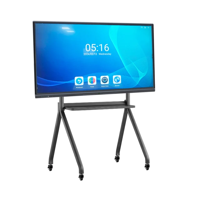OEM Factory 75 86 98 110 Inch 4K Interactive Smart Board for Education 20 Points Multi Touch for School Meeting & Classroom