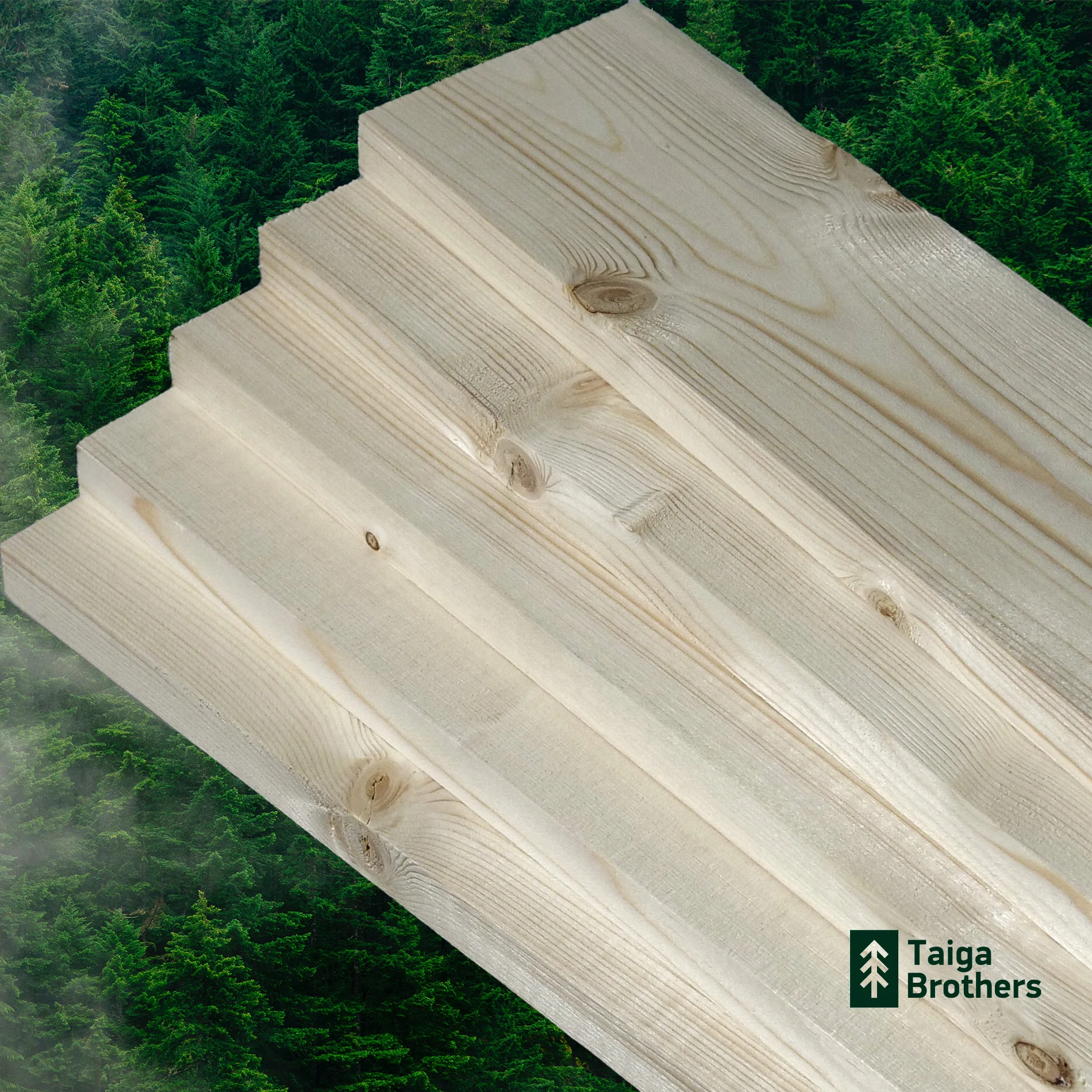 Planks Sawn Wood Timber Pine Spruce Planed Lumber Kiln Dried Wooden