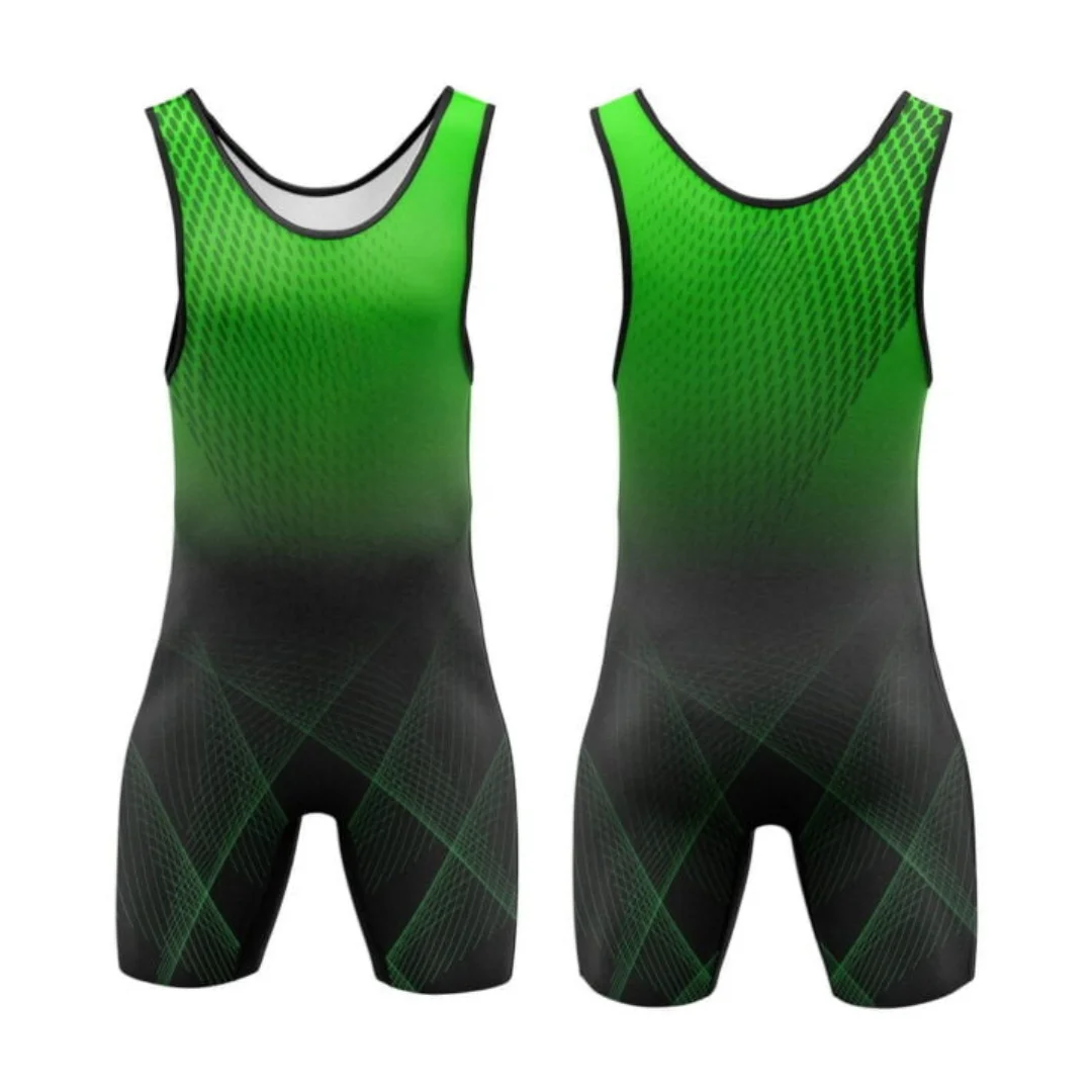 Mens Wrestling Singlet Sublimation Compression Custom Logo Great Teams Practice High Performance Uniforms