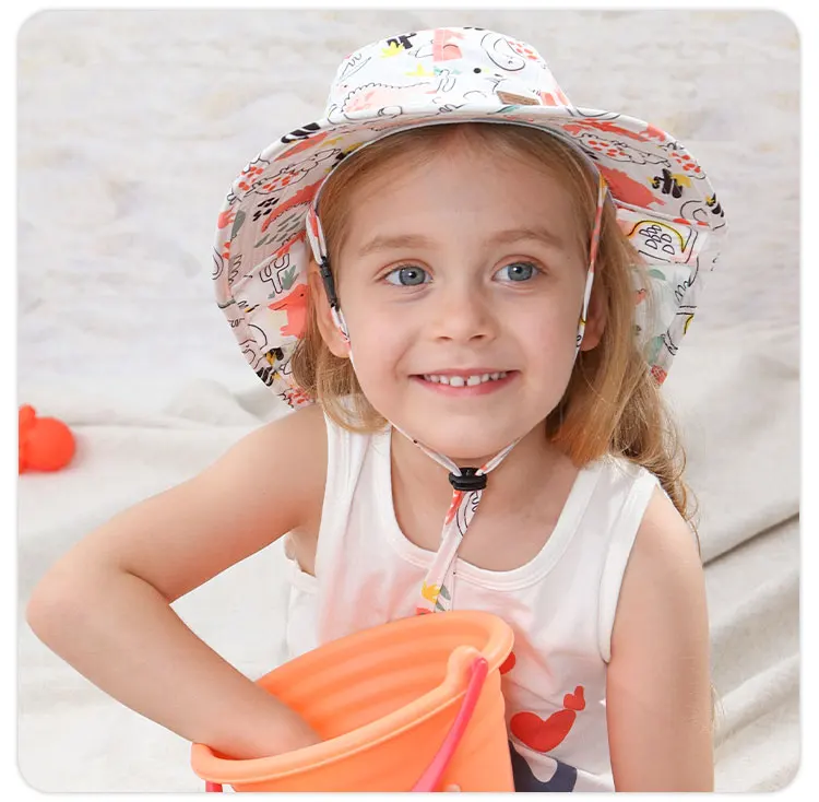 Summer Uv Protection Sun Visor Toddler Neck Cover Sun Protect Bucket