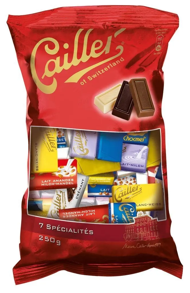 Шоколадный брусок Cailler Swiss с молоком и карамелизированными лесными