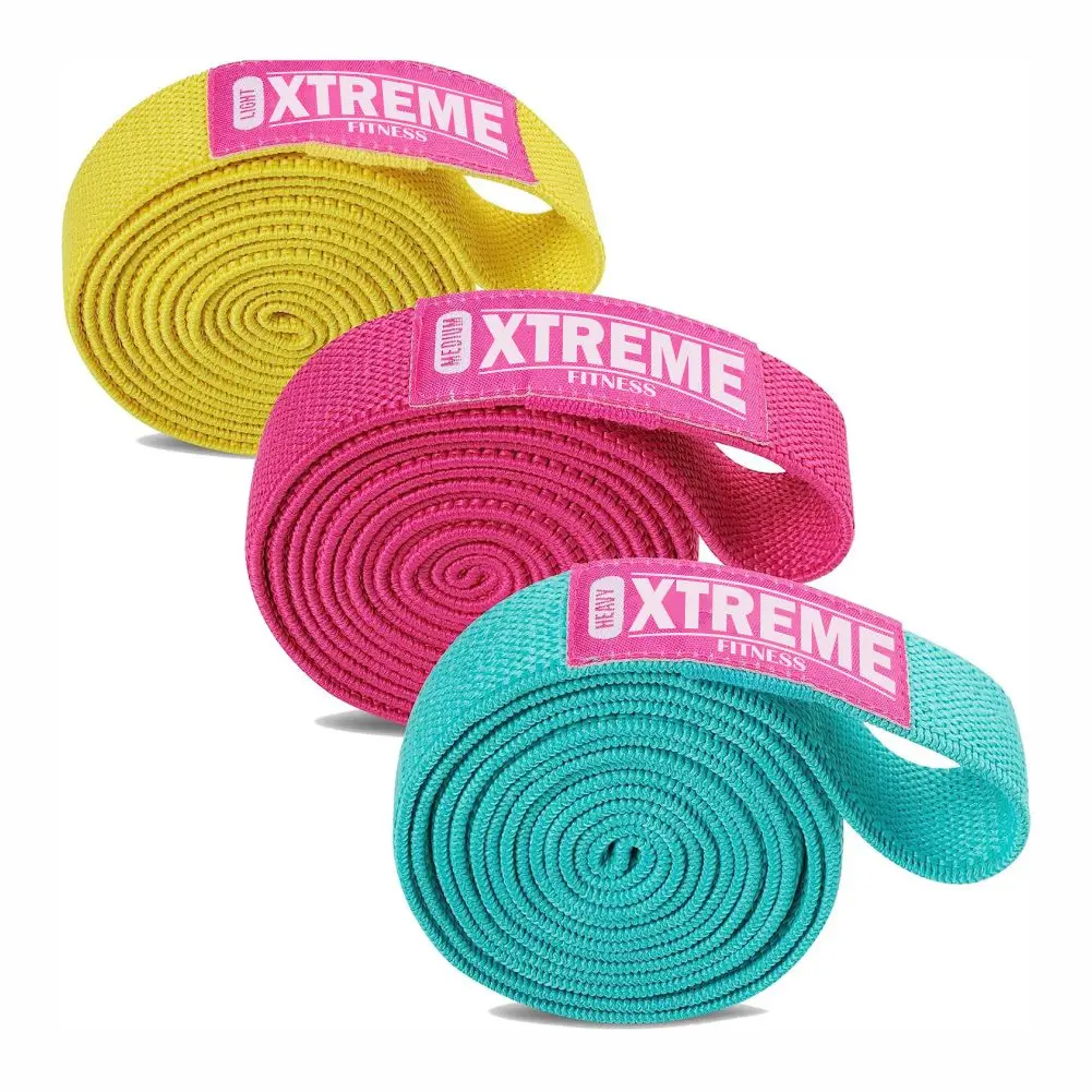 Fabric Resistance Exercise Band with Door Anchor, Long Workout Loop Band for Fitness Equipment at Home, Gym for Crossfit