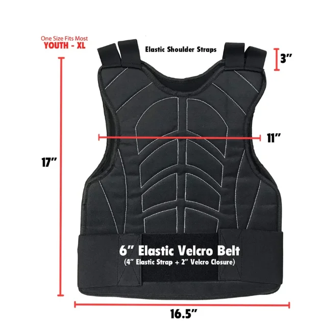 New Arrival Custom Logo Paintball Padded Chest Protector Best Quality Elastic Shoulder Straps Paintball Body Protector