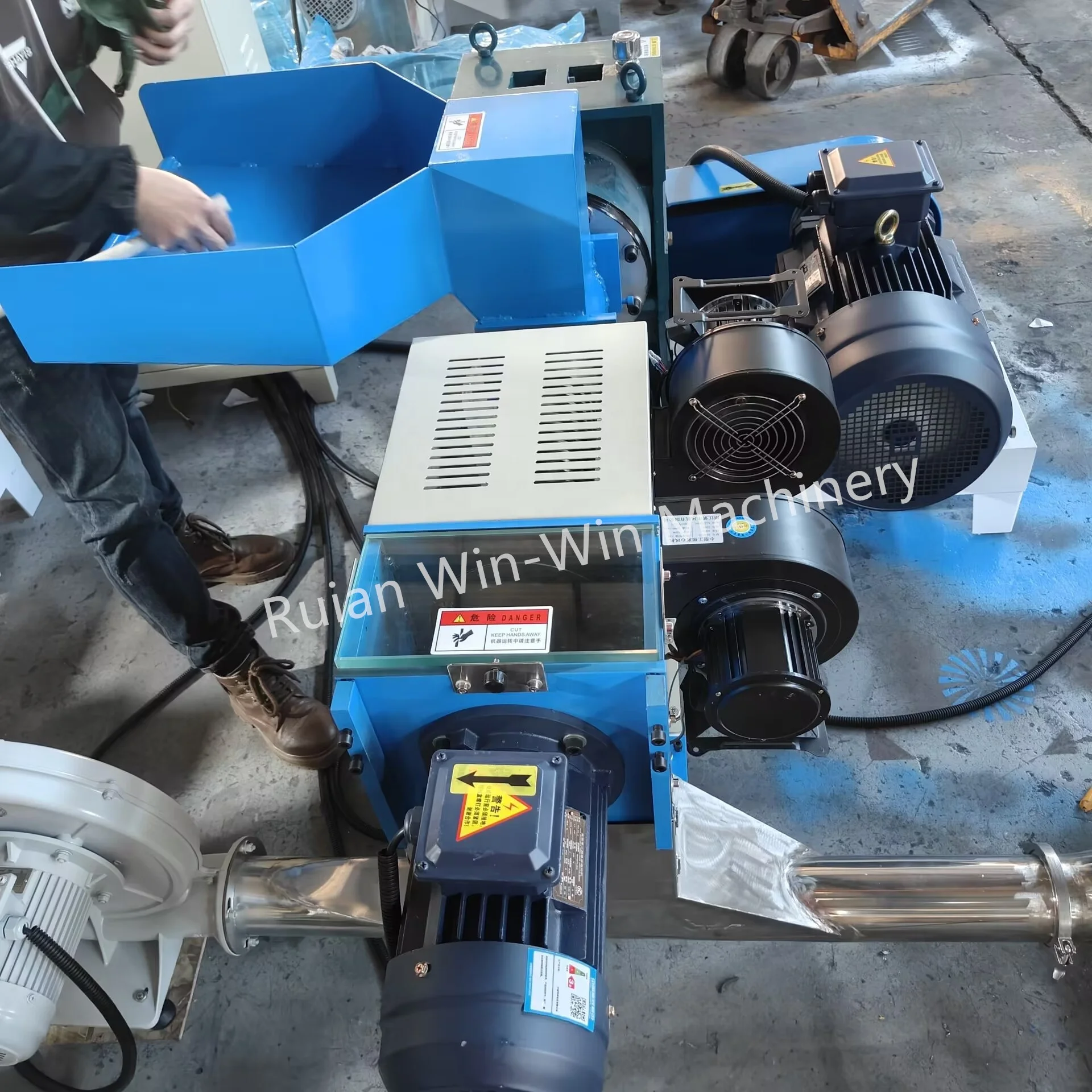 GYR-75 Mini LDPE, PP, HDPE Recycling Machine and Plastic Granulator Pelletizer with air Cooling