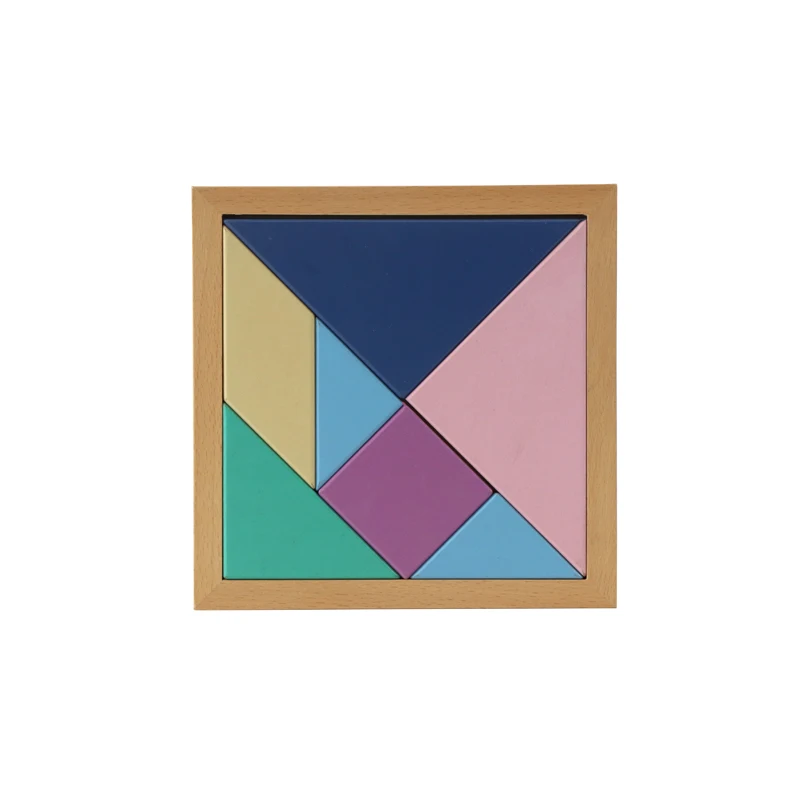 Wooden Tangram Puzzle Educational Tangram Colorful Tangram Sorting ...