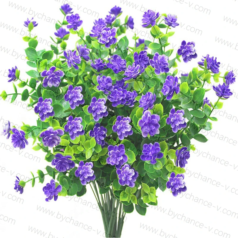Artificial Flowers Outdoor Uv Resistant Fake Plants Plastic Spring