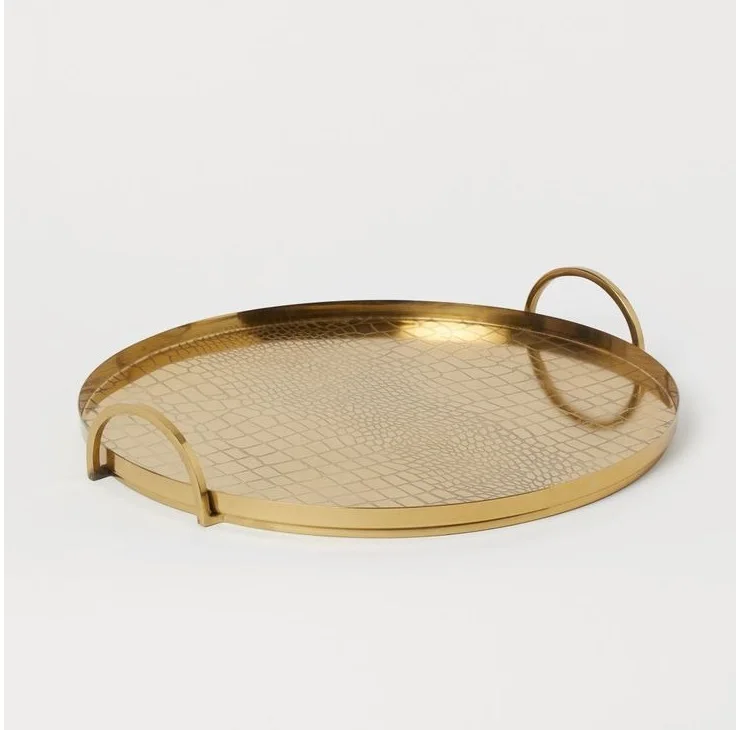 Best Design Brass Serving Tray in a Trending Good Quality Ideal for Serving Beverages Snacks or Displaying Serving Use