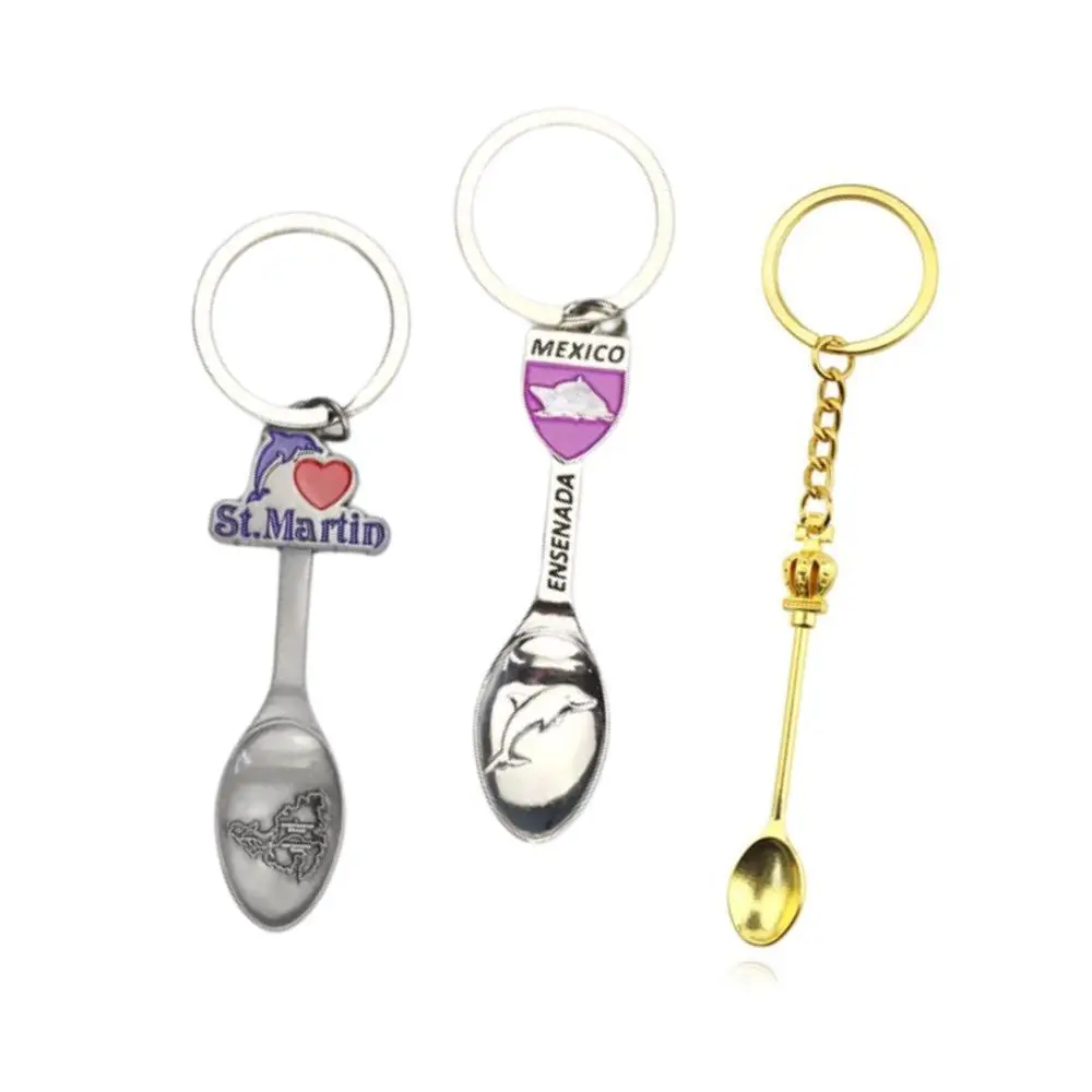 Custom Made Tourist Gift Promotional Enamel Metal Cook Spoon Keychain ...
