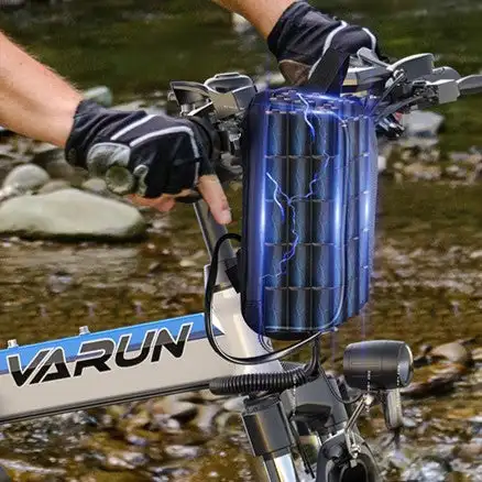 VA-M26 Front Bag Battery Pack for E-Bikes 36 Volt Lithium Ion 17ah Nominal Capacity 20A BMS 2A Charger